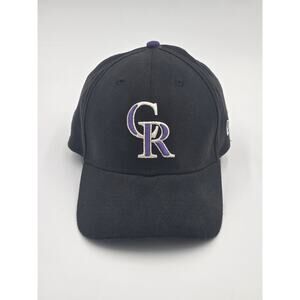 New Era Colorado Rockies MLB Fitted Cap Black Purple Logo L/XL